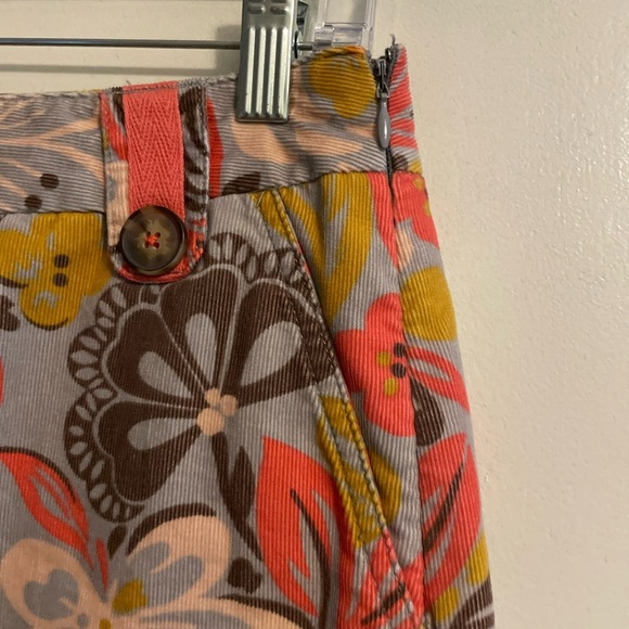 Boden Corduroy Floral Pattern Lined Skirt Size 4R - Picture 3 of 14